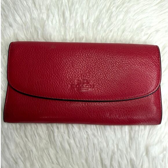COACH RED Wallet - Picture 1 of 13